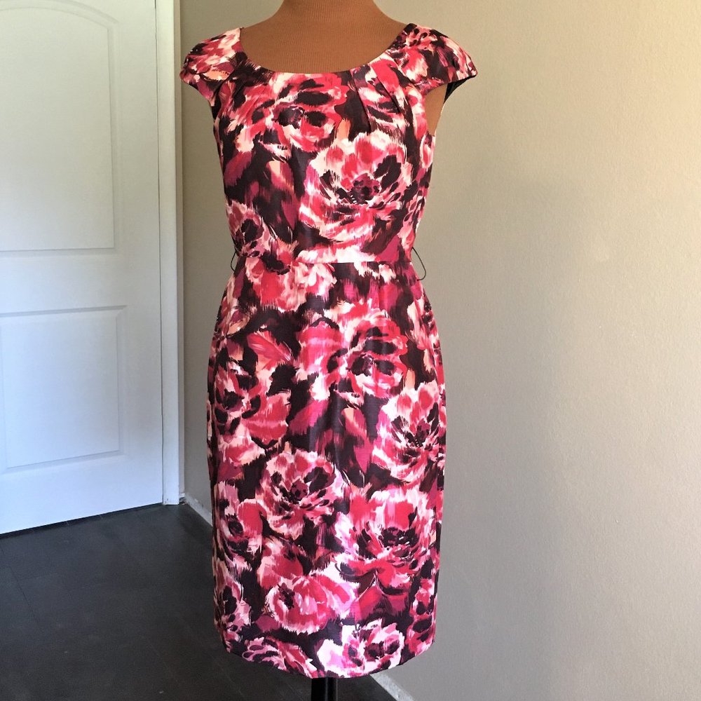 ALEX MARIE Pink & Black Floral Belted Dress  |  4 - Picture 3 of 14